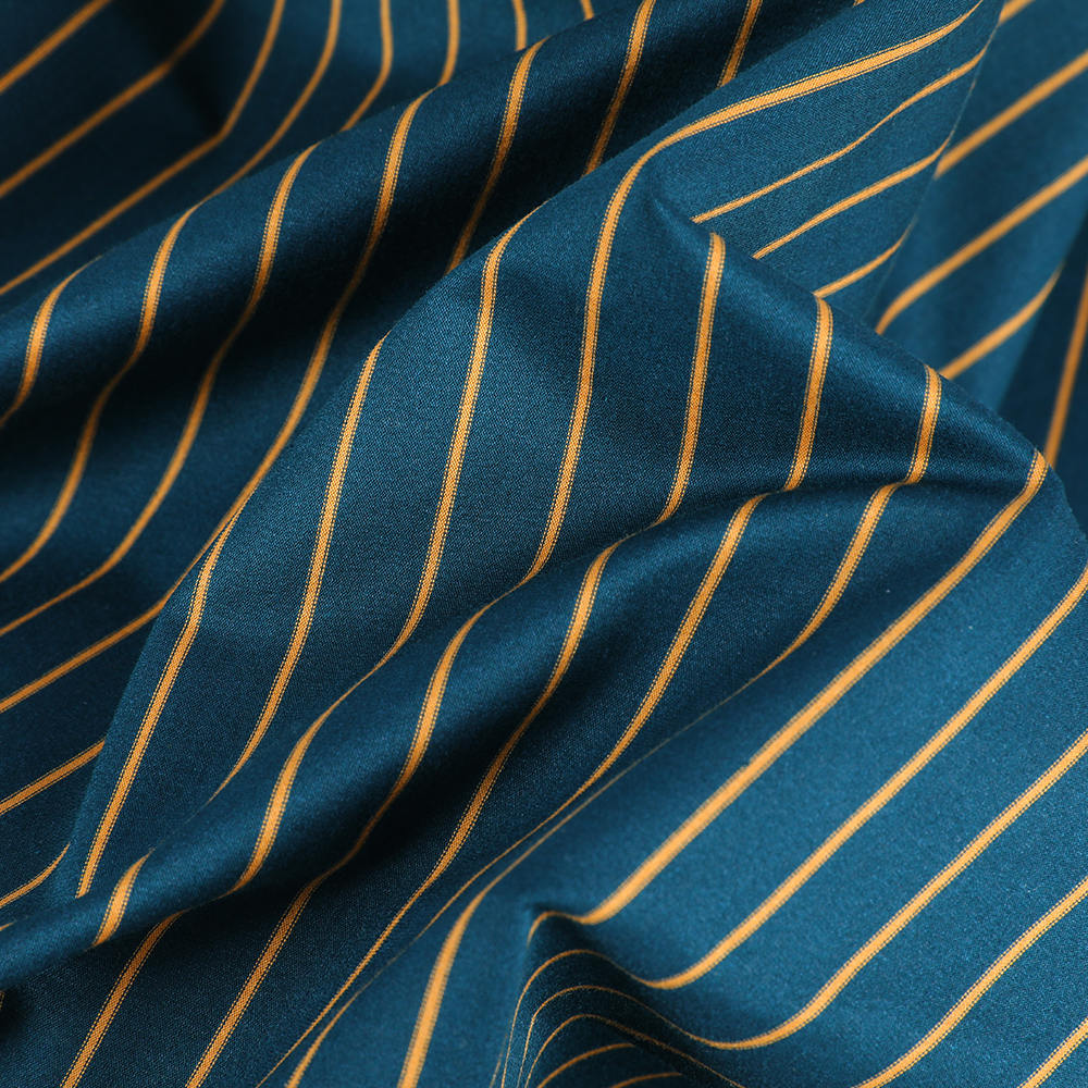 Spandex Jersey Skin-Venlig Soft Silk Cotton Striped La Shirt Stof