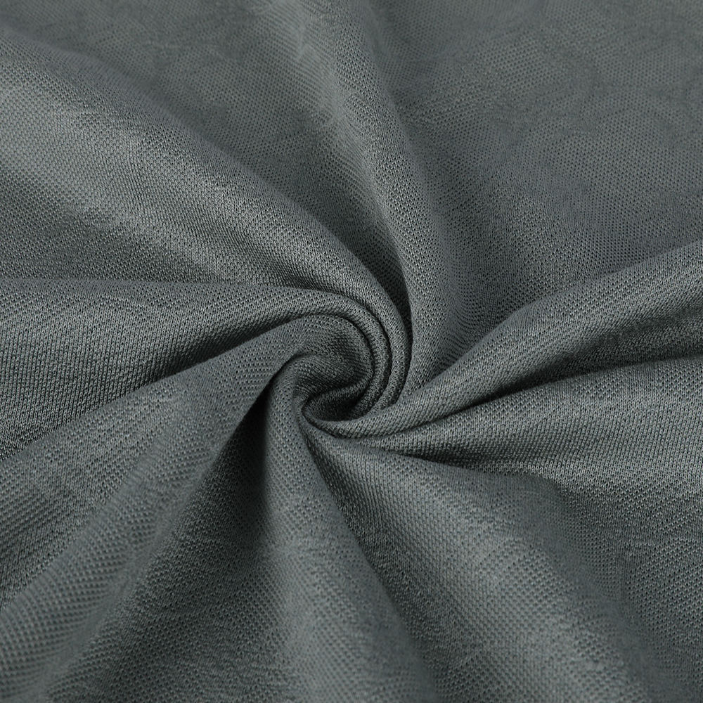 Skinvenlig enkelt Jacquard Glossy 30/70 Mulberry Silk bomuldsstof