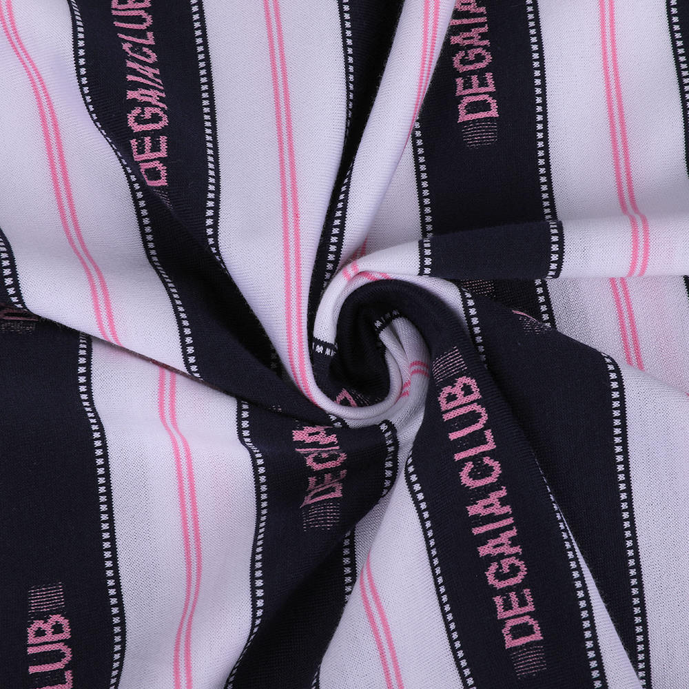 Jacquard Cutting Thread Strip Luxury Sea Island Cotton strikket dame stof