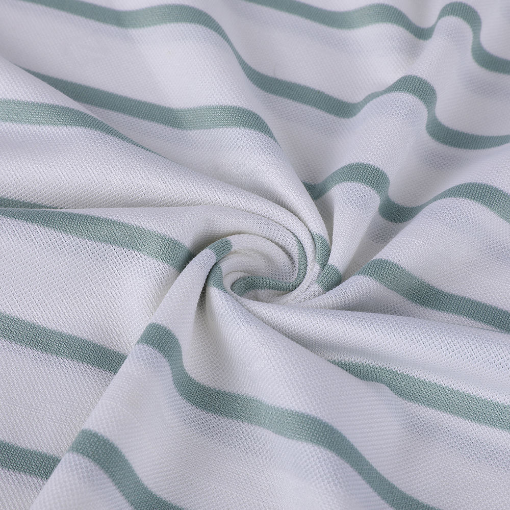 Enkelt Jacquard Stripe Skinvenlig 30/70 Bomuld Mulberry Silkestof