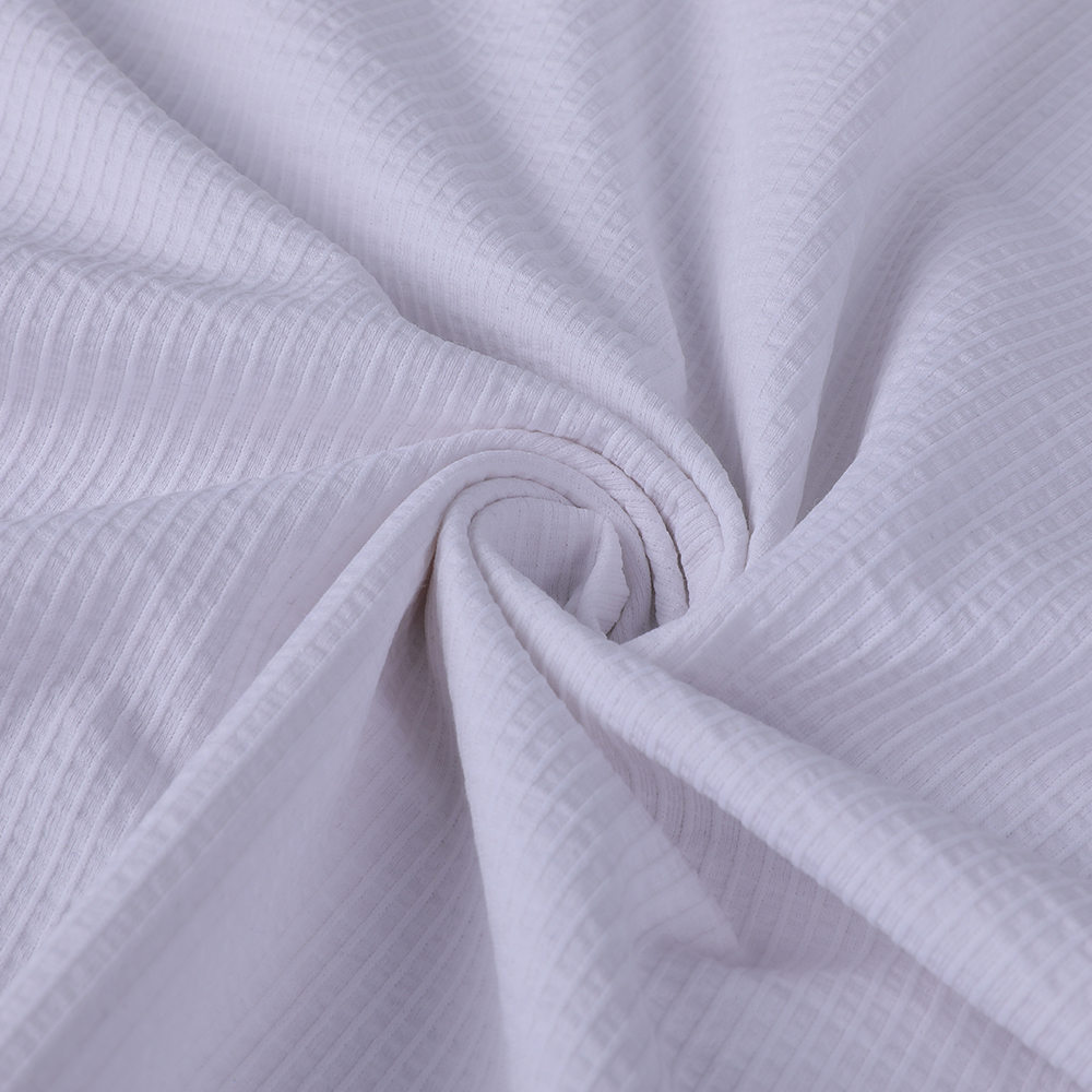 Enkelt jacquard udendørs fritidssport åndbar bomuld polyester stof